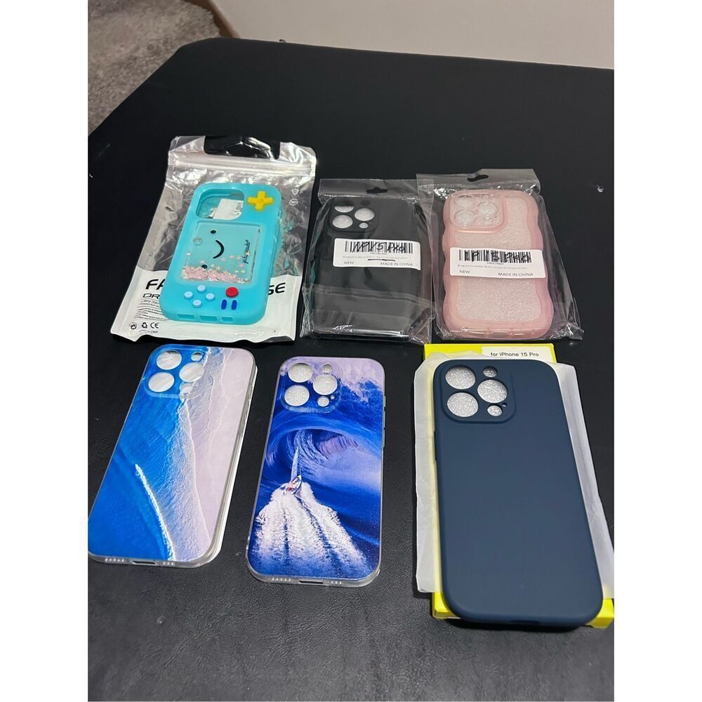 IPhone 15 Pro Cell Phone Cases Covers Lot of 6 iPhone 15 Pro Cases Only All New